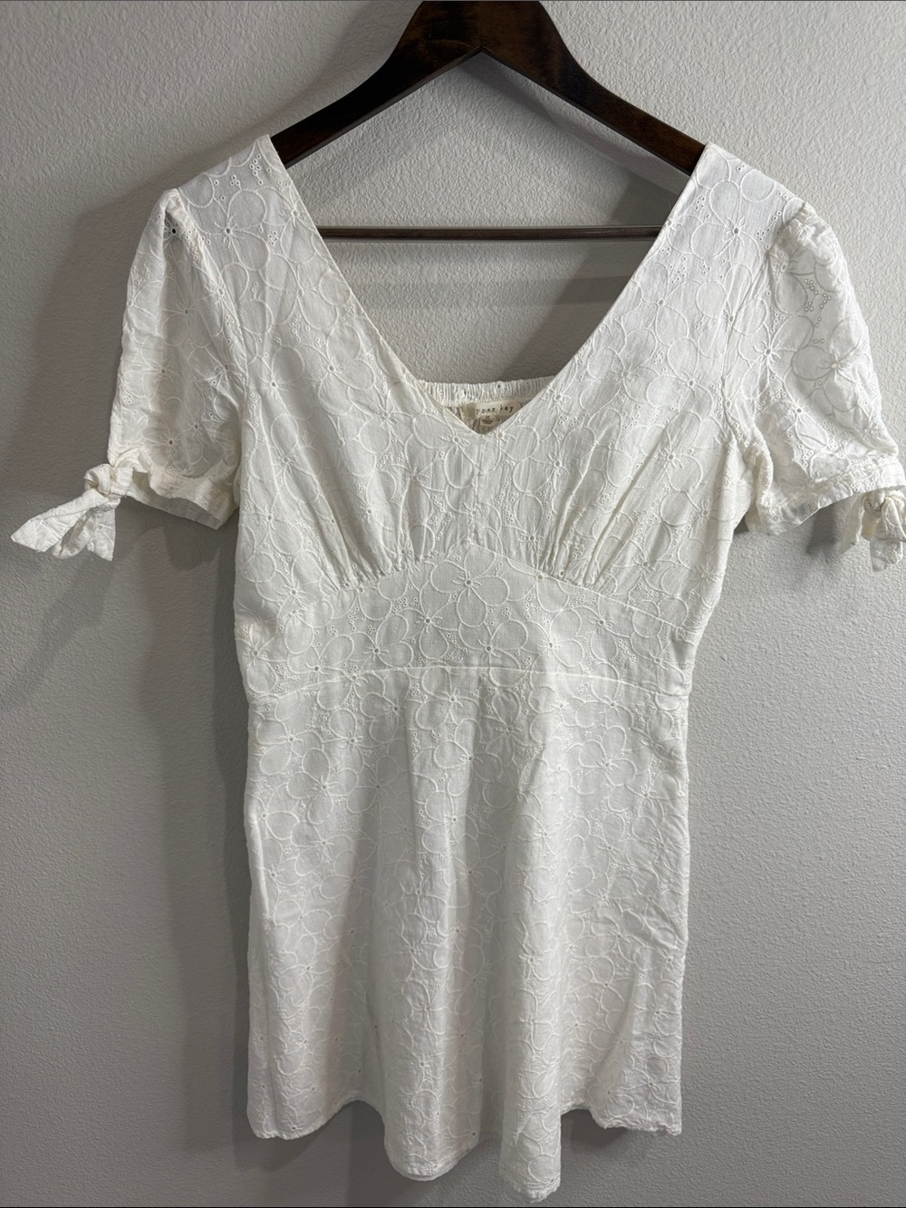 Copper Key White Cotton Eyelet Fit & Flare Dress Size M